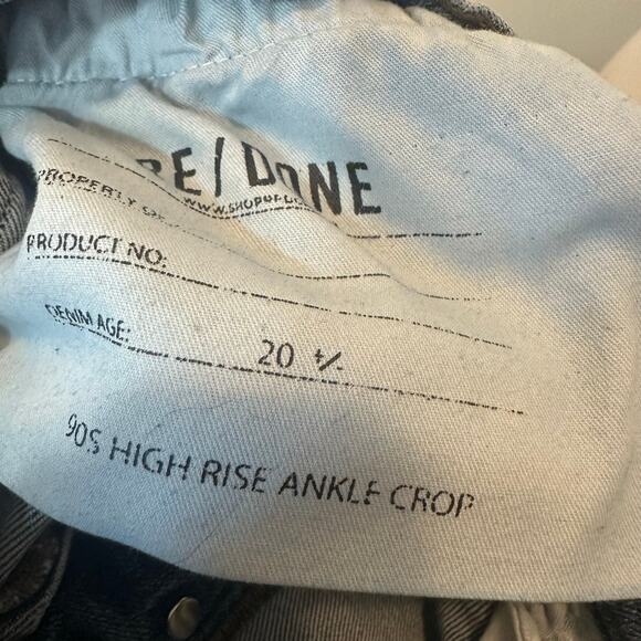 Re/Done 90s High Rise Ankle Crop in Mid 70s Color sz 26 - Picture 6 of 8